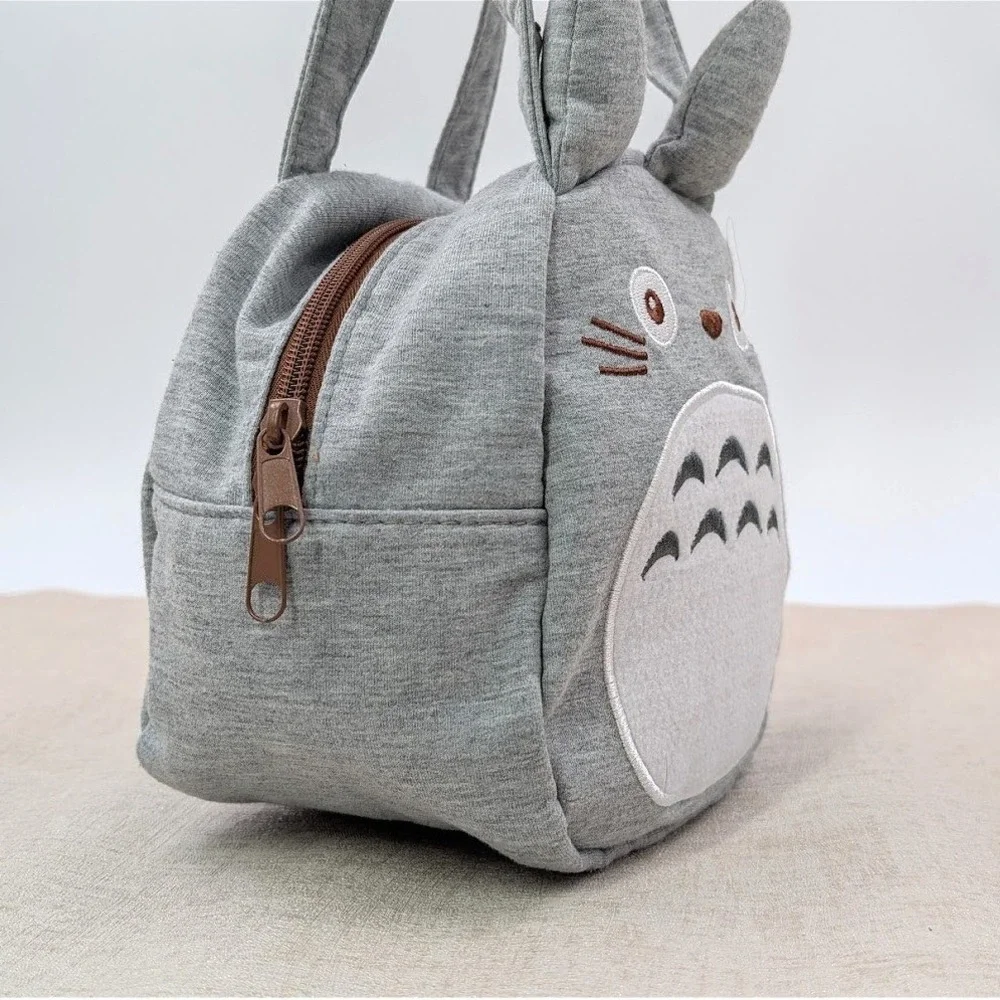 Totoro‎ Pouch Lunch Bag Gray Fabric Mini Size Travel